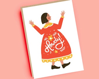 Howdy Greeting Card