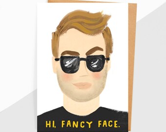Fancy Face Valentine's Greeting Card