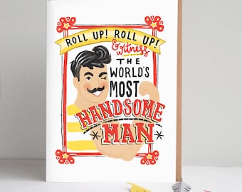 World's Most Handsome Man Valentine Card