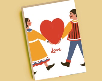 Love Heart Couple Card