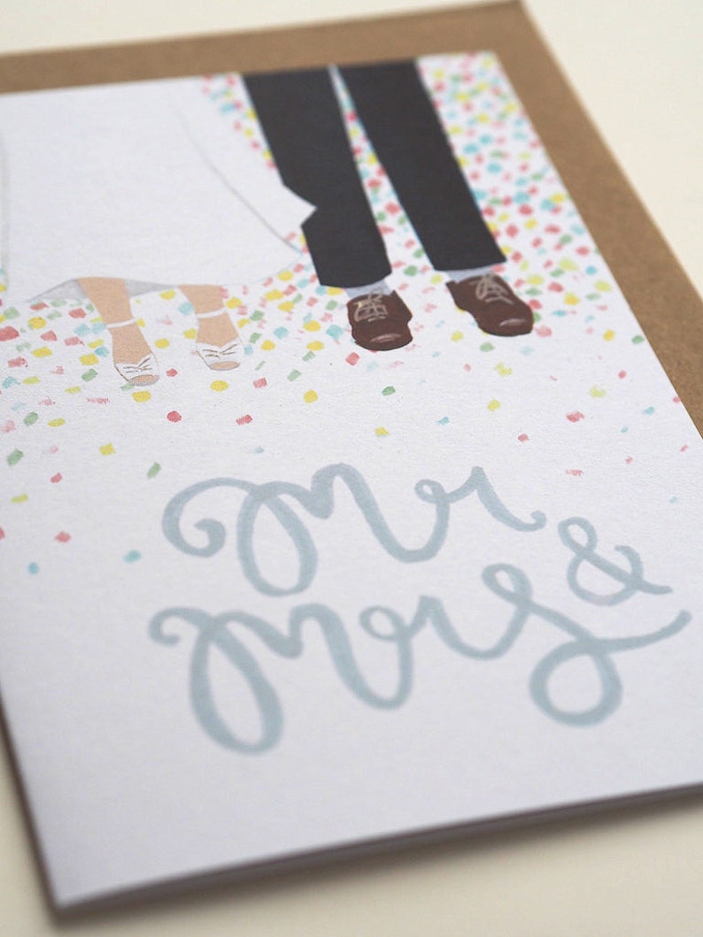 Mr & Mrs Confetti Wedding Card image 2