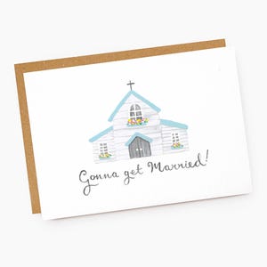 Gonna Get Married! Chapel Wedding Card