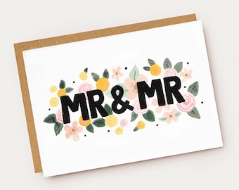 Mr & Mr Husbands Wedding Card