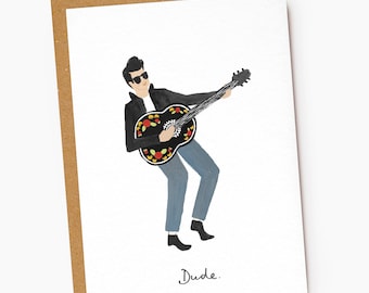 Guitare « Dude » Carte de vœux