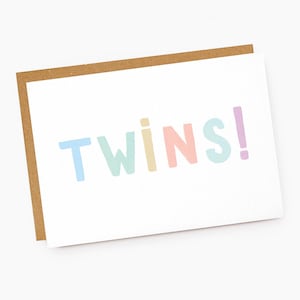 ¡Mellizos! Tarjeta de nuevos bebés