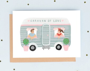 Caravan Of Love Valentine's Card