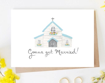 Gonna Get Married! Chapel Wedding Card