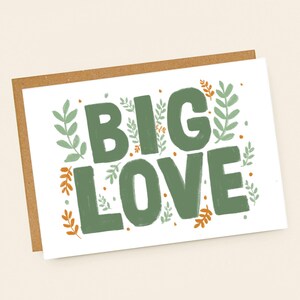 Tarjeta botánica de gran amor