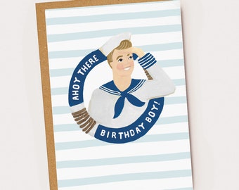 Tarjeta de cumpleaños Ahoy marinero