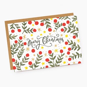 Tarjeta de felicitación con motivo navideño