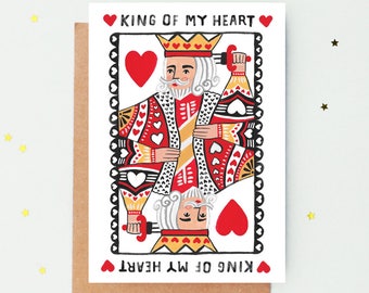 King of My Heart Valentine's Day Card