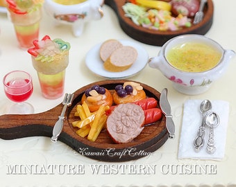 Dollhouse Miniature Dinner Spiral Ham Platter ~ Food for the Table