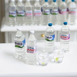 Miniature Mineral Water Bottle Dollhouse Miniature Beverage Etsy Sweden