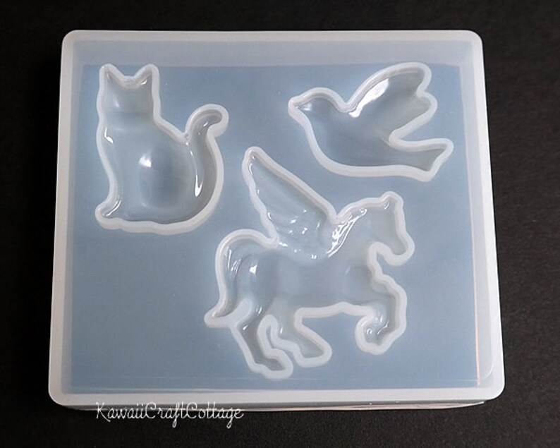 Silicone Mold Clay Resin UV Epoxy Mold Jewelry Cabochon Embellishment Scrapbooking Miniatures Mold Soft Flexible Bendable Mould