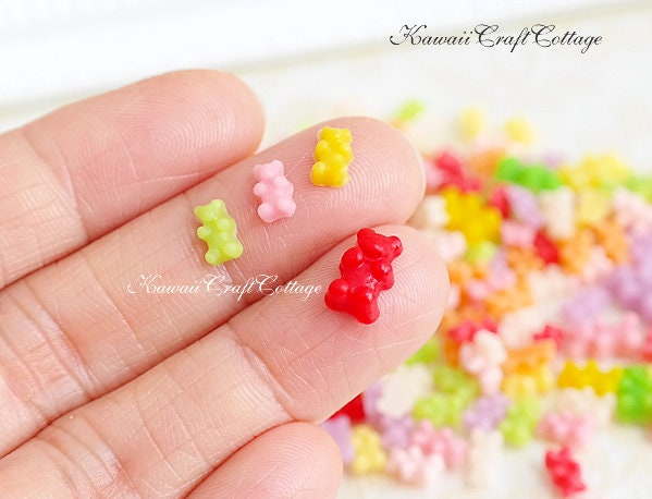 Bear Shaped Gummy Candy Silicone Mold (50 Cavity) with Dropper, Kawai, MiniatureSweet, Kawaii Resin Crafts, Decoden Cabochons Supplies