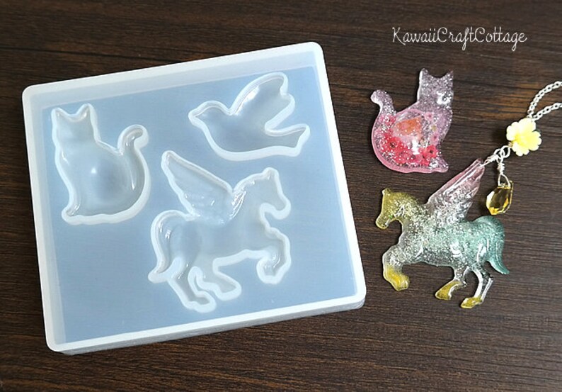 Silicone Mold Clay Resin UV Epoxy Mold Jewelry Cabochon Embellishment Scrapbooking Miniatures Mold Soft Flexible Bendable Mould