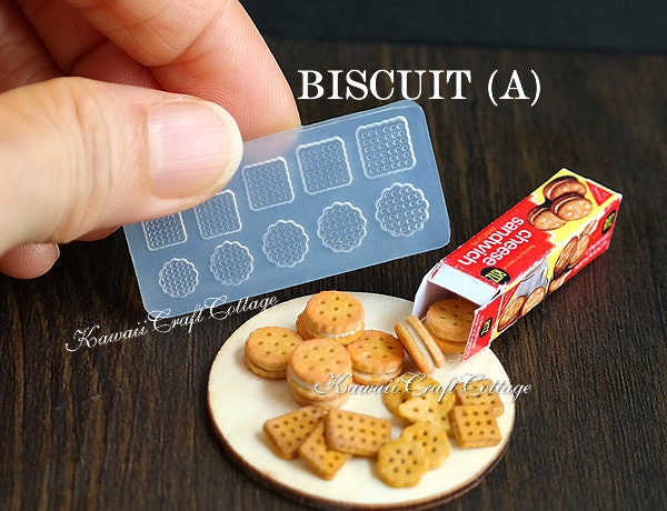 Dollhouse Miniature Mold Silicone Molds Biscuits Cookies Mould Dolls Fake  Food Pastry Bakery AB UV Epoxy Clay Jewelry Mini Small Tiny Molds 