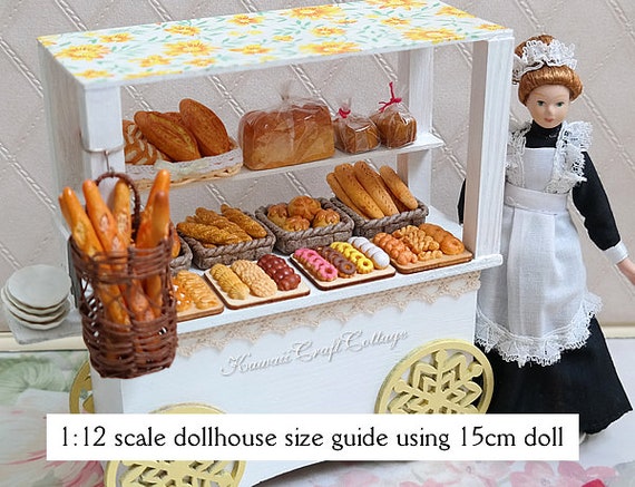 20 Loose Bun filled with Cream Dollhouse Miniatures Food Bakery Deco