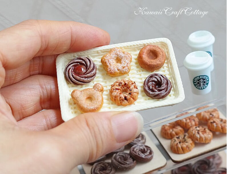 Download Miniature Food Donuts Doughnut Bakery Starbucks Coffee Tea | Etsy