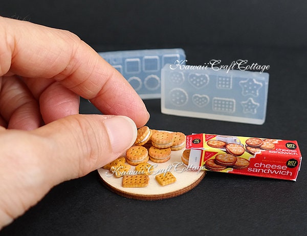 Gasusen Silicone Molds for Baking, 5pcs Mini Waffle Mold, Mini Irregular Chocolate Bar Mold, Biscuit Cookie Candy Making Molds Small Shapes, Miniature Cake