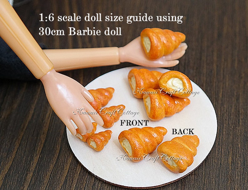 3D Miniature Food Molds Custard Puff Horn Pastry ...