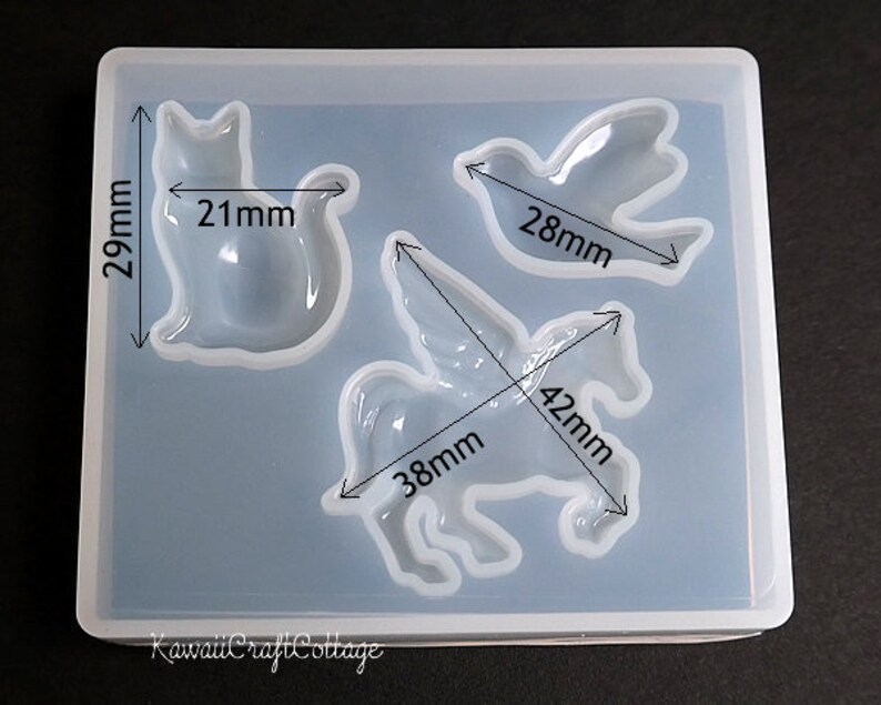 Silicone Mold Clay Resin UV Epoxy Mold Jewelry Cabochon Embellishment Scrapbooking Miniatures Mold Soft Flexible Bendable Mould
