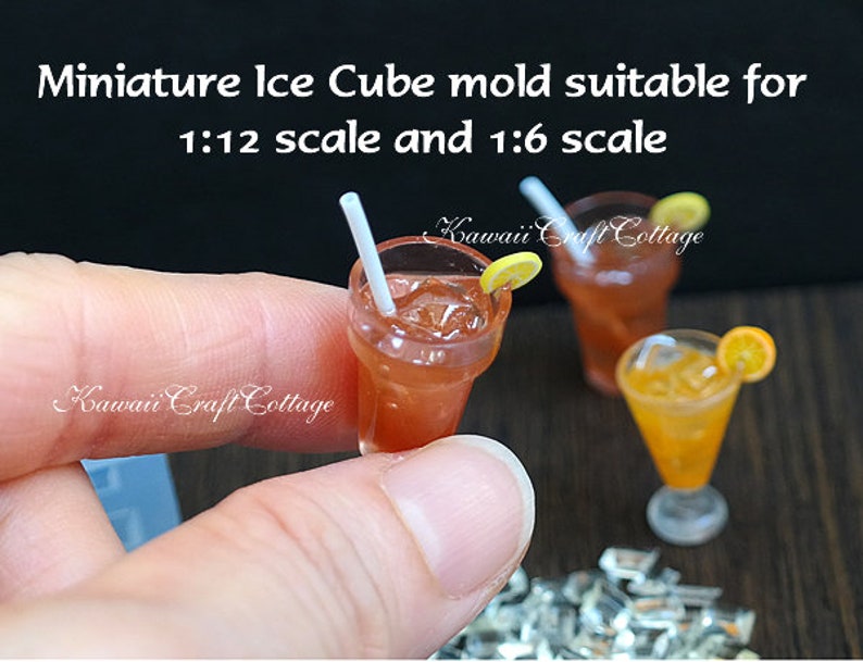 Miniature Mold Ice Cube Cubes Fake Ice Mini Dollhouse Ice Etsy