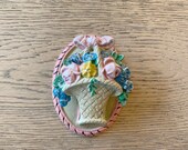 Floral Door Knocker - Cast Iron Door Knocker - Flower Basket Door Knocker