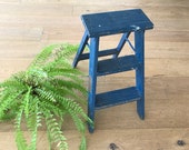 Vintage Blue Ladder - 2 staps