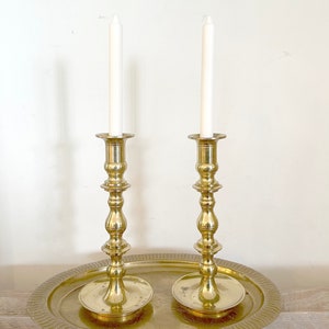 Vintage BRASS Candlesticks Pair | Taper Candle Holders | Cottage Decor | Farmhouse Decor