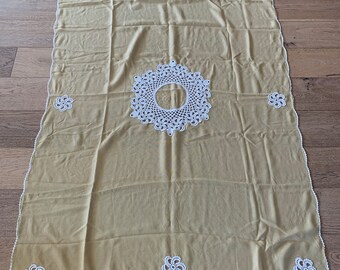 Vintage MUSTARD Tablecloth, 50"x70"