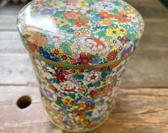Vintage Floral tin box designed by Daher