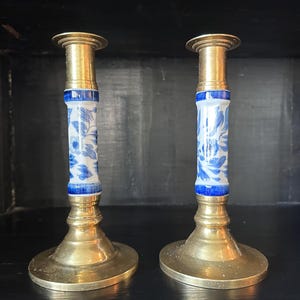 Vintage BRASS Candlesticks Pair | Taper Candle Holders | Cottage Decor | Farmhouse Decor