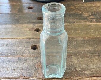 Vintage Glass Bottle, 6.5"T