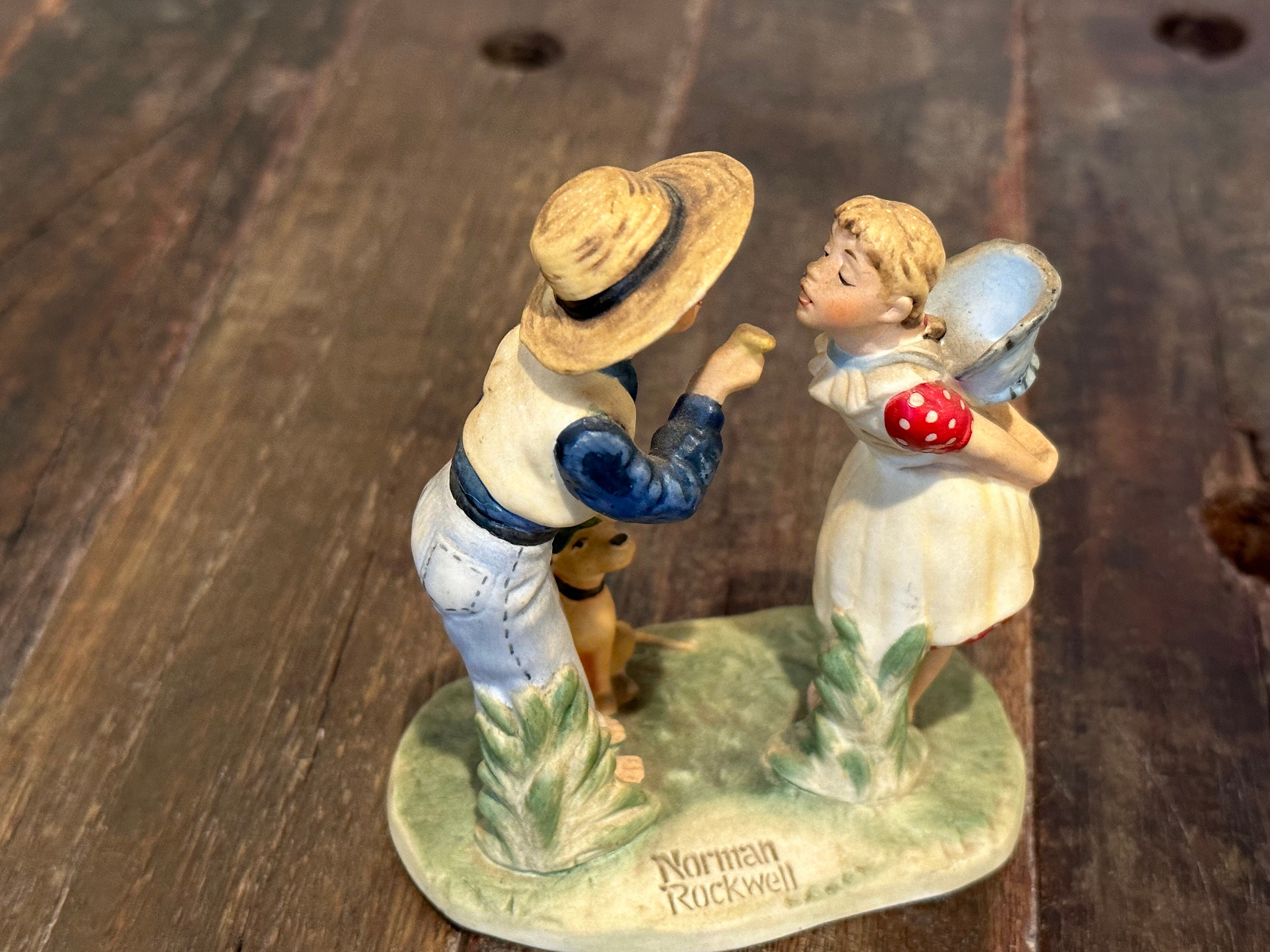 Vintage Gorham Norman Rockwell Figurine, Young Couple Hand Painted