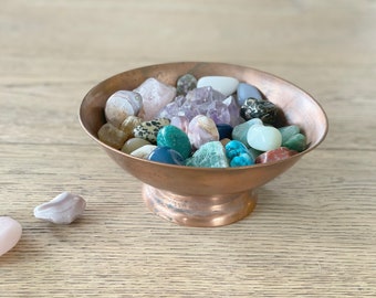 Vintage copper Open bowl Dish | Trinket Dish | Jewelry Holder | Ring Dish