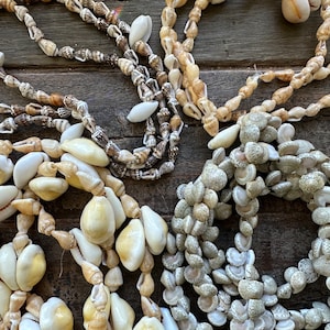 Shell Necklace, Cowrie Shell Necklace 33&quot;-40&quot; long