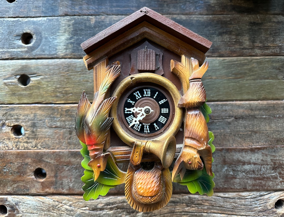 Beautiful Vintage Colorful Cuckoo Clock Doesn't Work Etsy