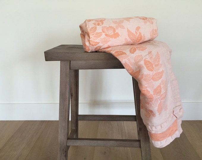 Vintage Peach Color BEDSPREAD Bed Cover Light Summer Weight - Etsy