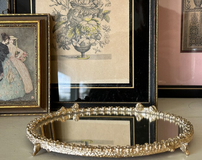 Vintage Mirror Tray Sam Fink Vanity Mirror With 2 Cherubs. Decorative