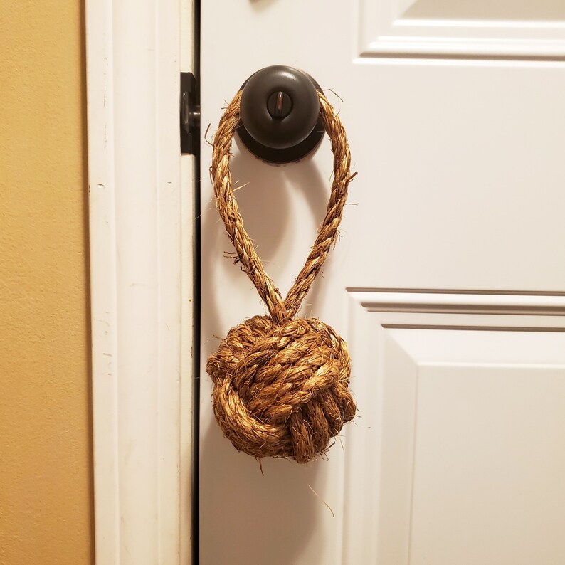 Monkey Fist Decorative Knot Maine Made Door Hanger / Shelf Etsy