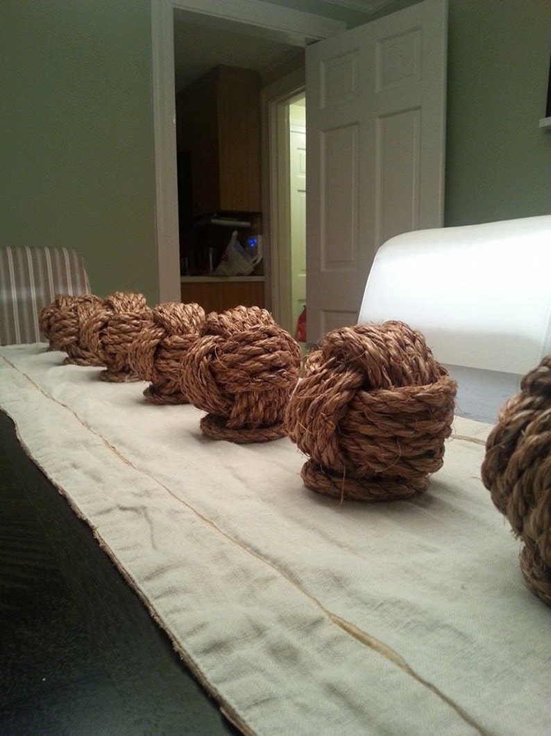 5 Nautical Rustic Monkey Fist Rope Knot Wedding Decor with Etsy