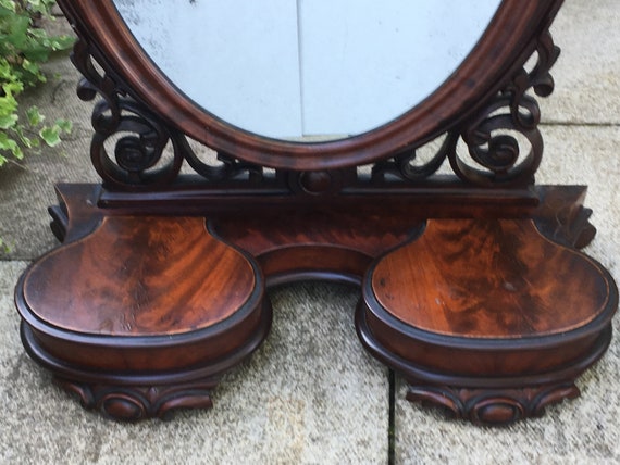 Antique Distressed Mirror Dressing Table Oval Mahogany Dressing Table Mirror Oval Mahogany