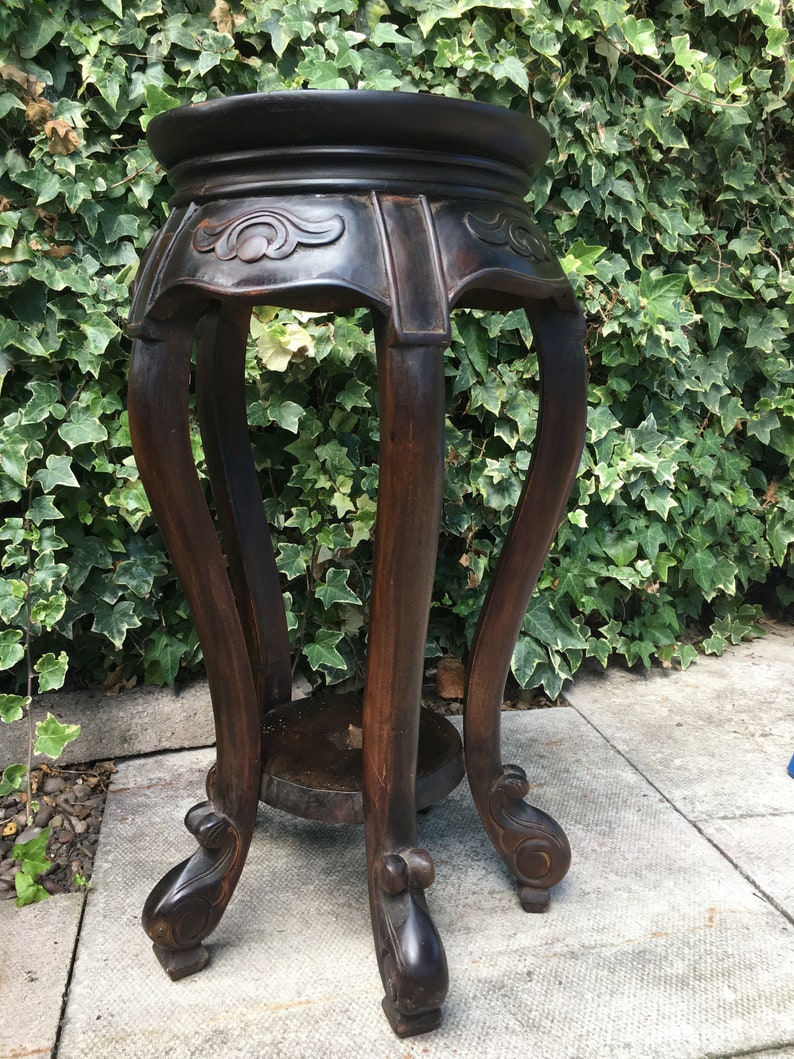 Sorry Sold Antique Wooden Plant Stand Oriental Jardiniere Pot Planter