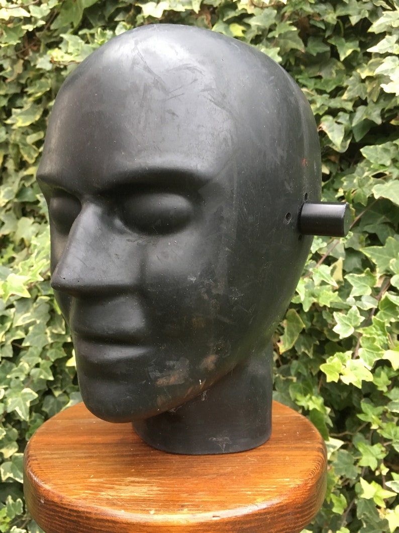 Sorry Sold SOLD Crash Test Dummy Head Test Dummy Head Black Rubber Retail Shop Mannequin Display