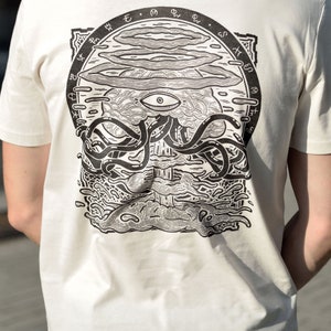 T-shirt NUKOIID - Linocut on organic cotton - Limited and numbered series