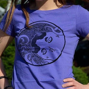 T-shirt TSUNOIID - Woman - Linocut on organic cotton - limited and numbered series