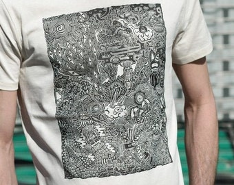 T-shirt WALDOIID - Linogravure sur coton bio - Édition limitée et numérotée