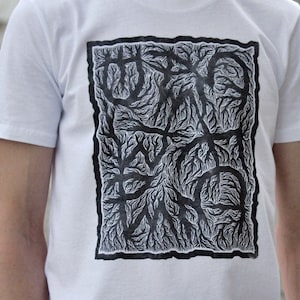 T-shirt JUNKOIID - Linocut on organic cotton - Limited and numbered series