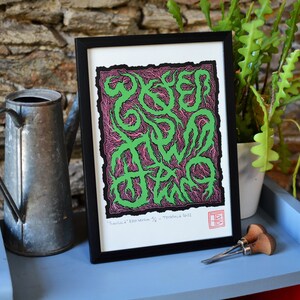 Linocut printing - Simuloiid EDO Version 2022 - Limited edition